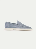 Mocasín de ante azul cielo