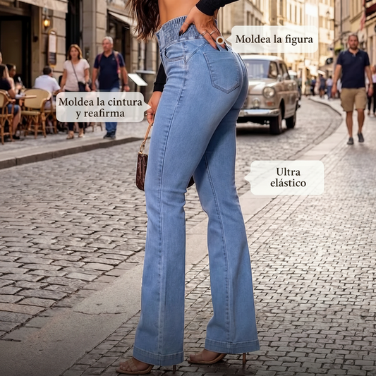 Salomé™ | Vaqueros ajustados elásticos de cintura alta