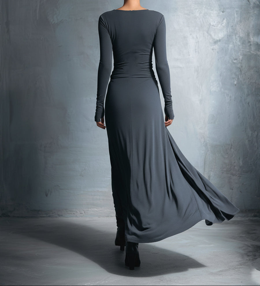 Alba™ | Vestido largo con nudo lateral