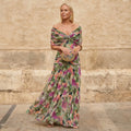 Ignacia™ | Vestido Largo Plisado Floral