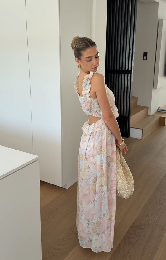 AURORA™ | VESTIDO CON ESTAMPADO DE FLORES MAXI.