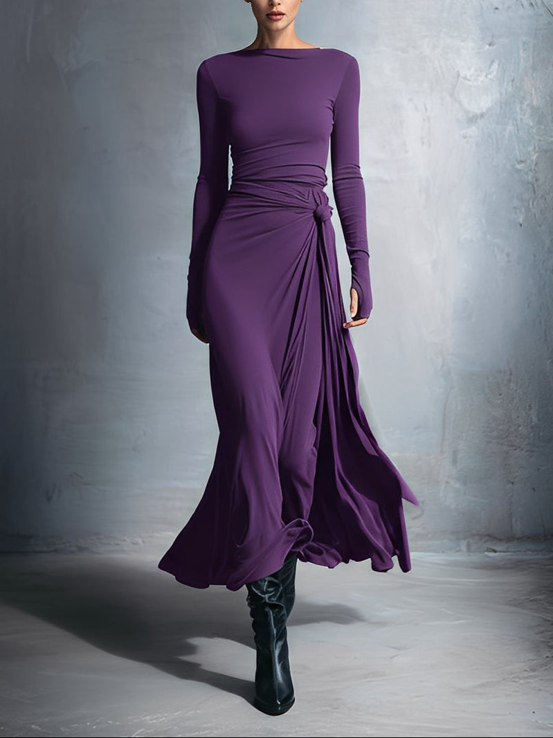 Alba™ | Vestido largo con nudo lateral