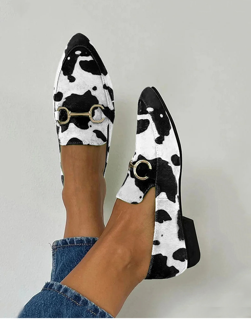 Mocasines con Estampado y Hebilla