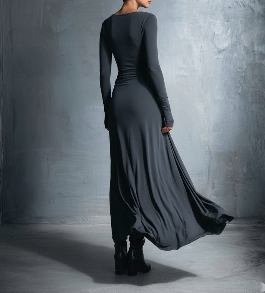 Alba™ | Vestido largo con nudo lateral