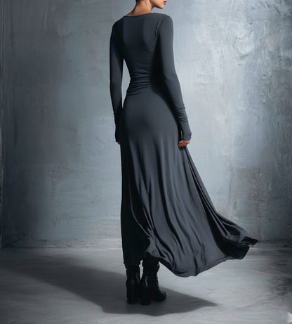 Alba™ | Vestido largo con nudo lateral