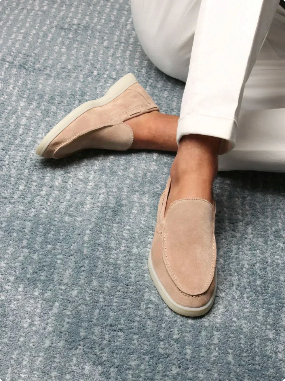 Mocasín de ante beige