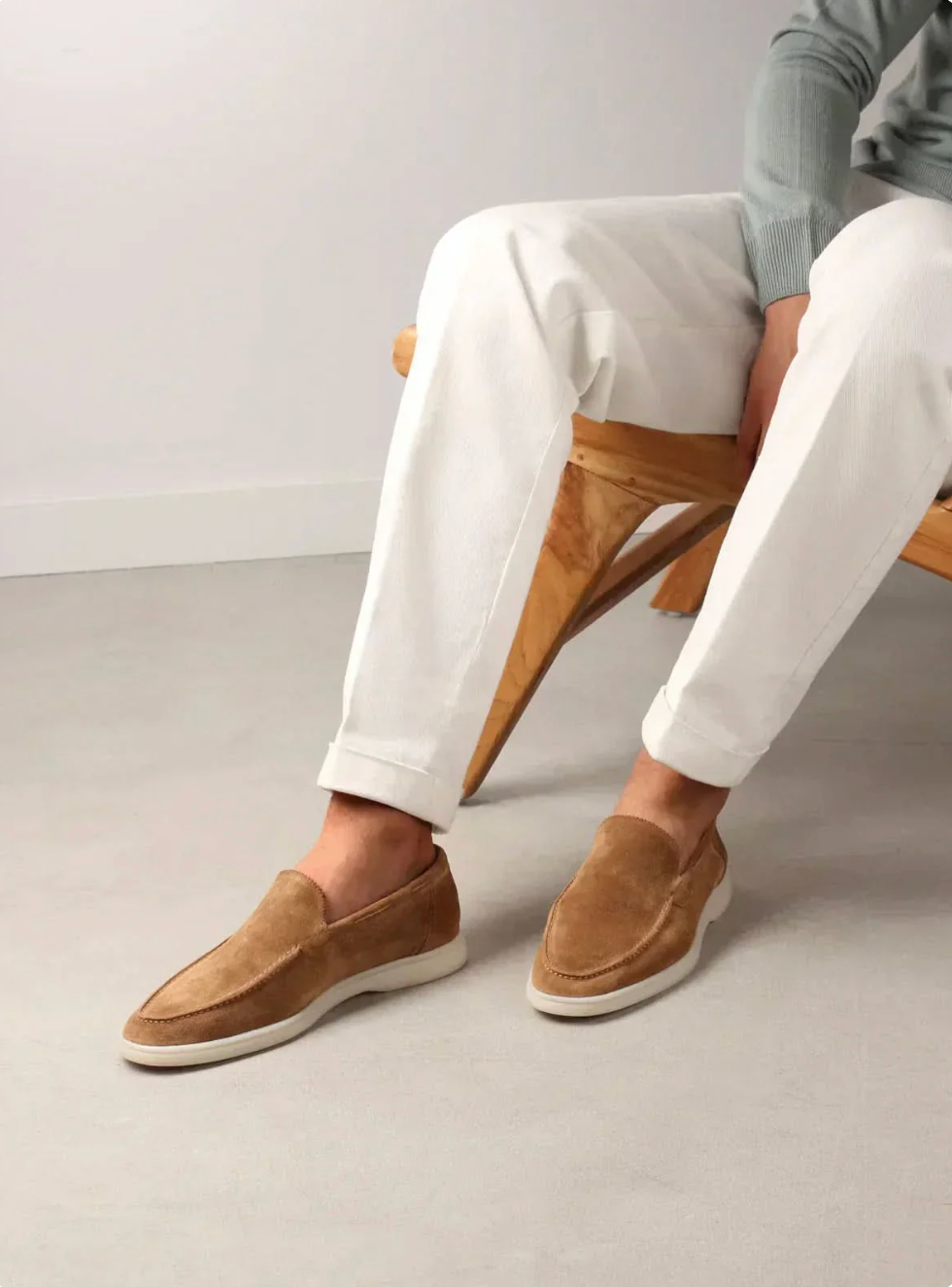 Mocasín de ante marrón