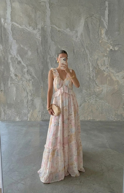 Fiora™ | Vestido con estampado de flores MAXI