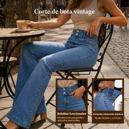 Salomé™ | Vaqueros ajustados elásticos de cintura alta
