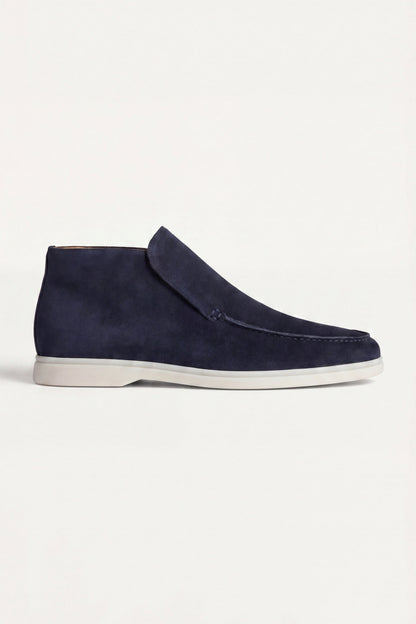 Mocasín alto azul marino