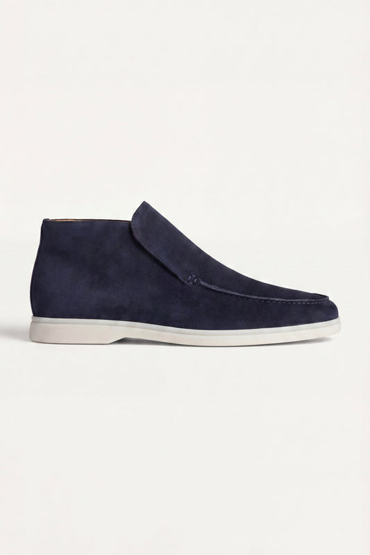 Mocasín alto azul marino