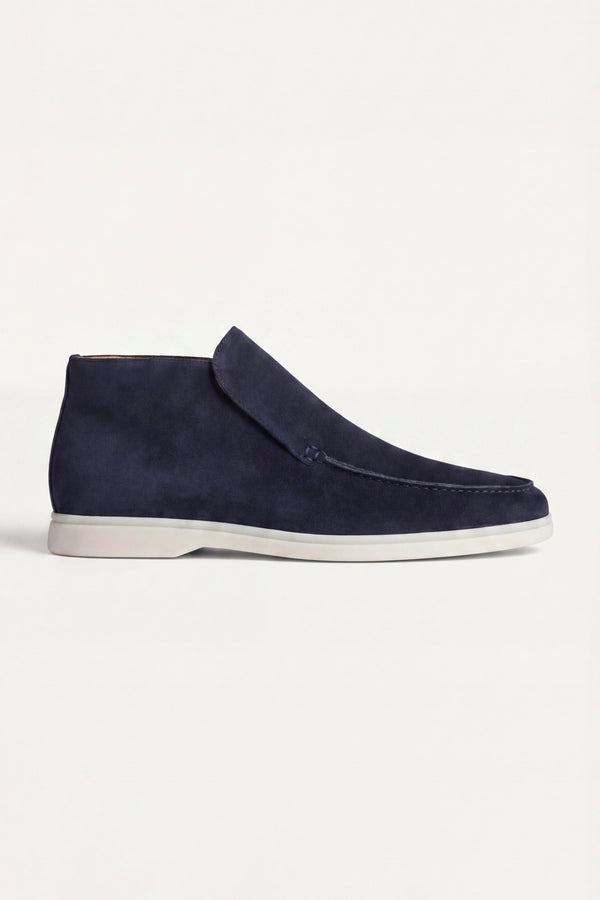 Mocasín alto azul marino