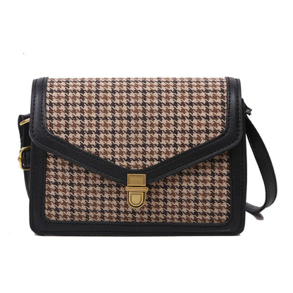 Bolso cuadrado de pata de gallo