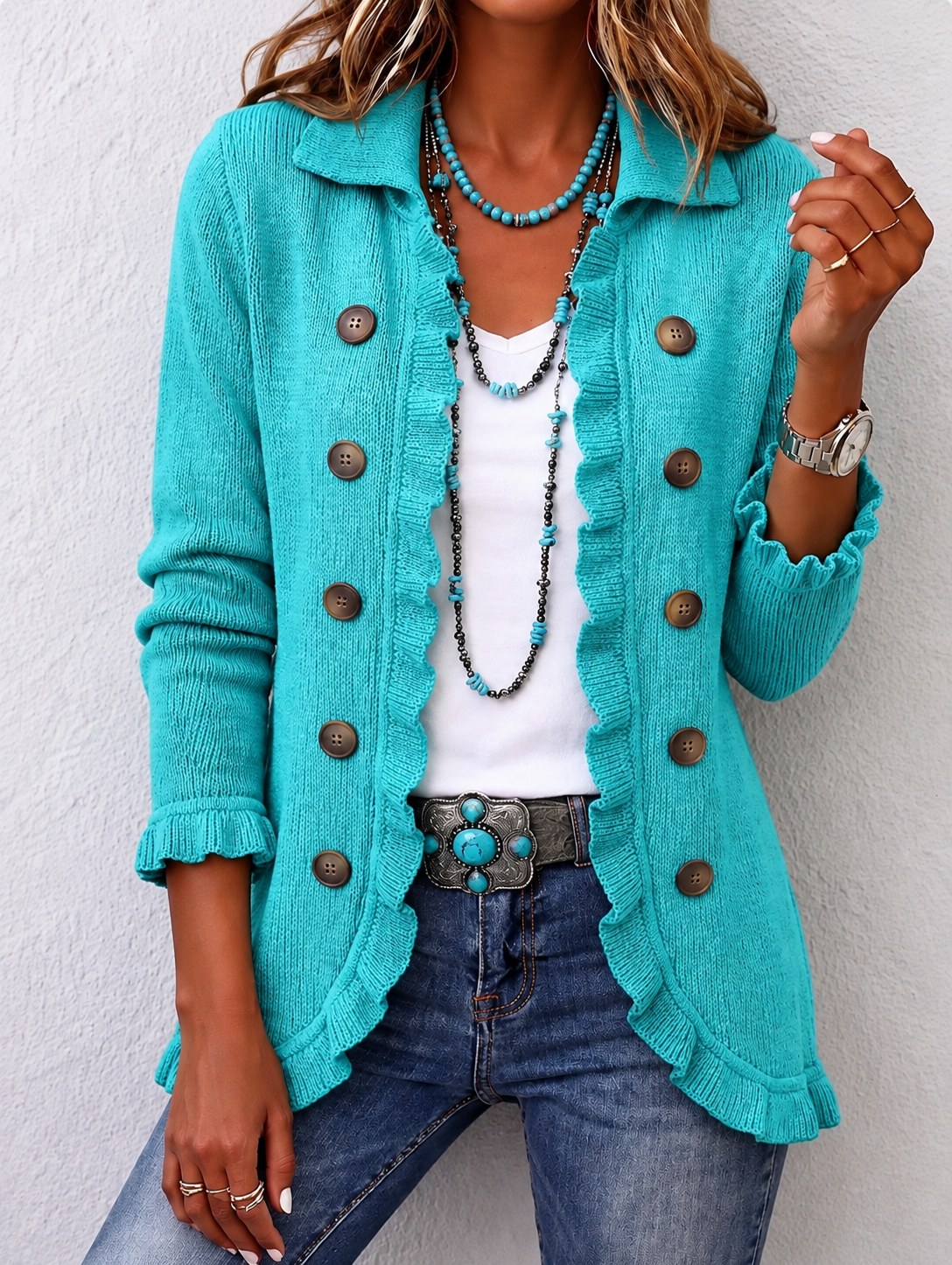 Maribel | Jersey Turquesa Vintage