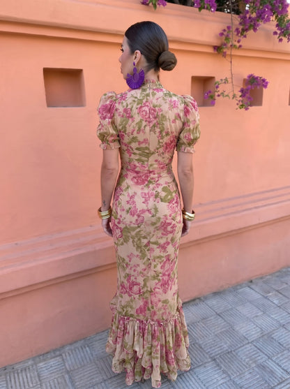 Felicidad™ | Vestido Floral con Rosas
