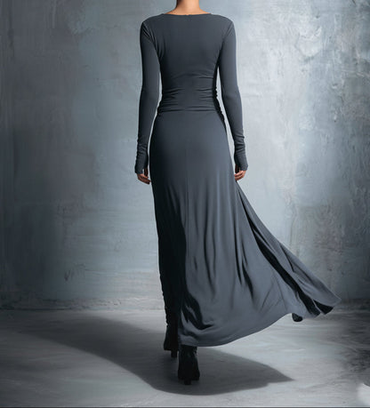 Alba™ | Vestido largo con nudo lateral
