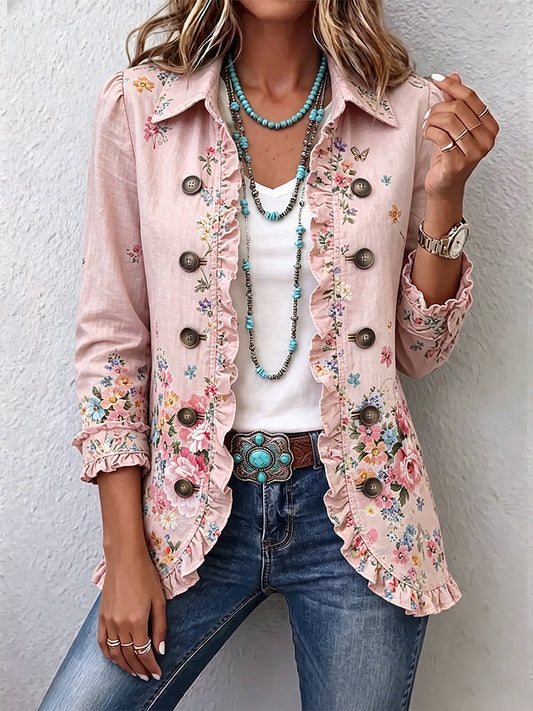 Araceli | Chaqueta Floral Botones